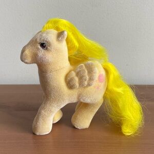 Vintage My Little Pony MLP G1 So Soft SS Pegasus Lofty Flocked 1986